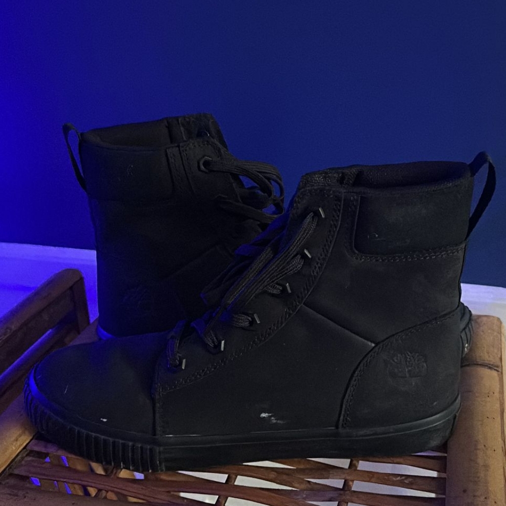 Timberland Black Rugged Lace Up Boots